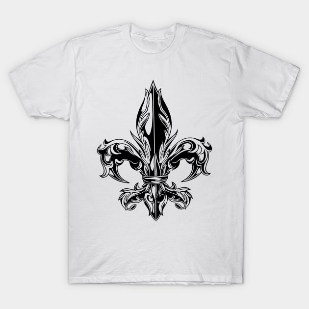 Heraldic lily T-Shirt by BlackVikThor